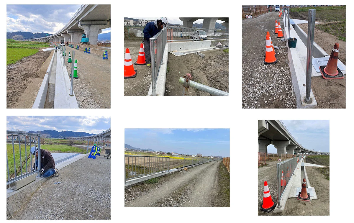 某高架下のフェンス施工