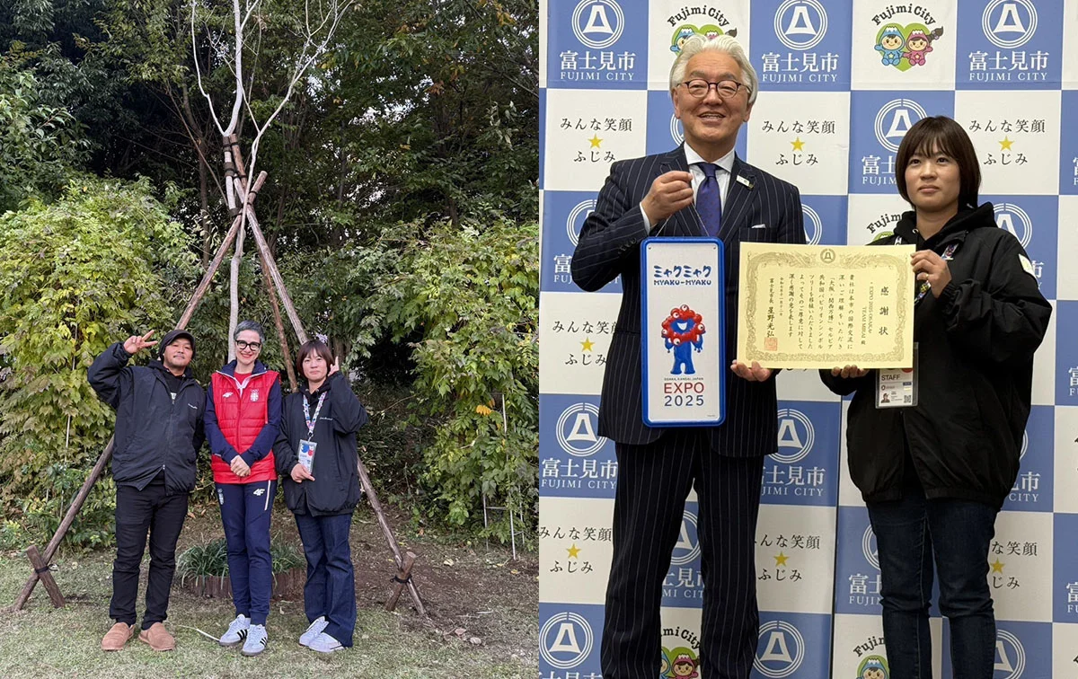 万博2025 シンボルツリー移送と植樹